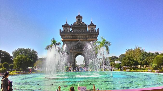 Patuxai Laos by Graham Lawrence. Copyright.